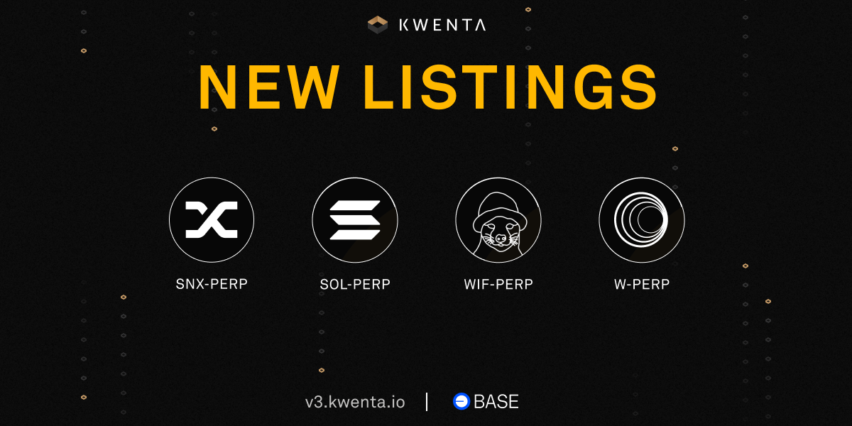 Kwenta Lists Four New Markets on Base