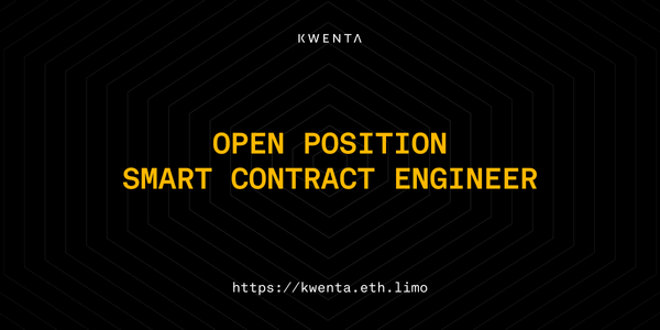 Kwenta Open Position: Smart Contract Engineer